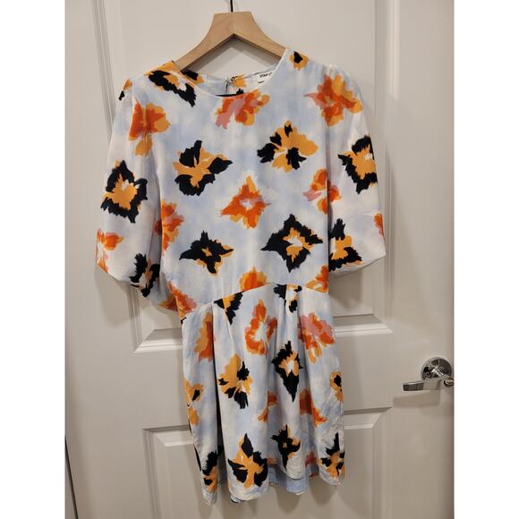 Opening Ceremony Diamond Print Silk Open Back Dress - Picture 2 of 7